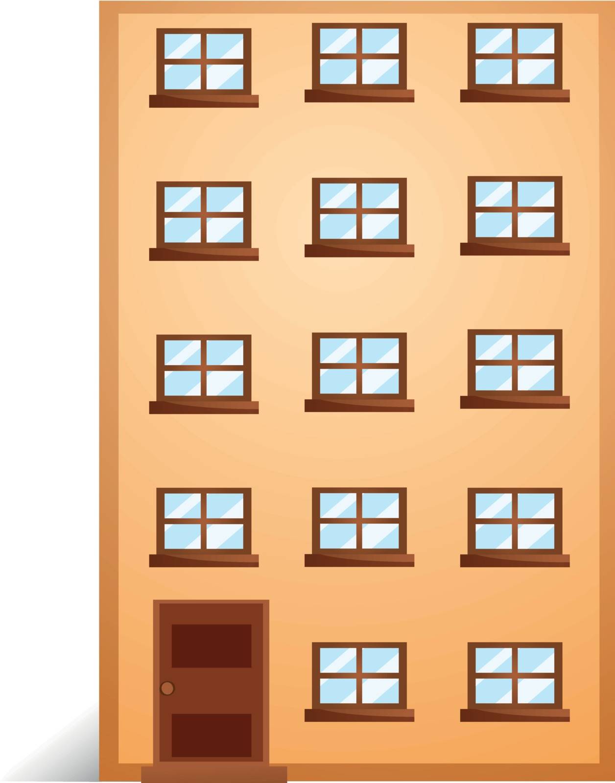 Illustration of a apartment on a white background