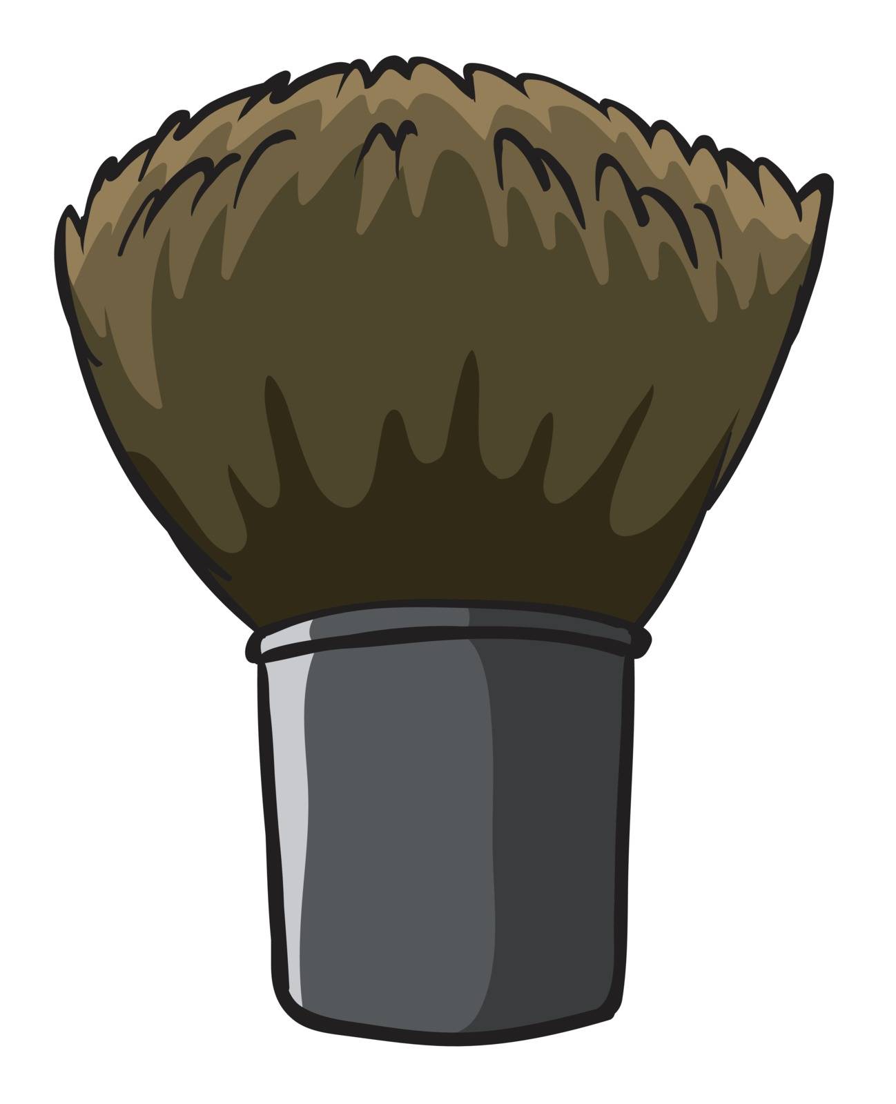 Illustration of a hard cleaning brush on a white background
