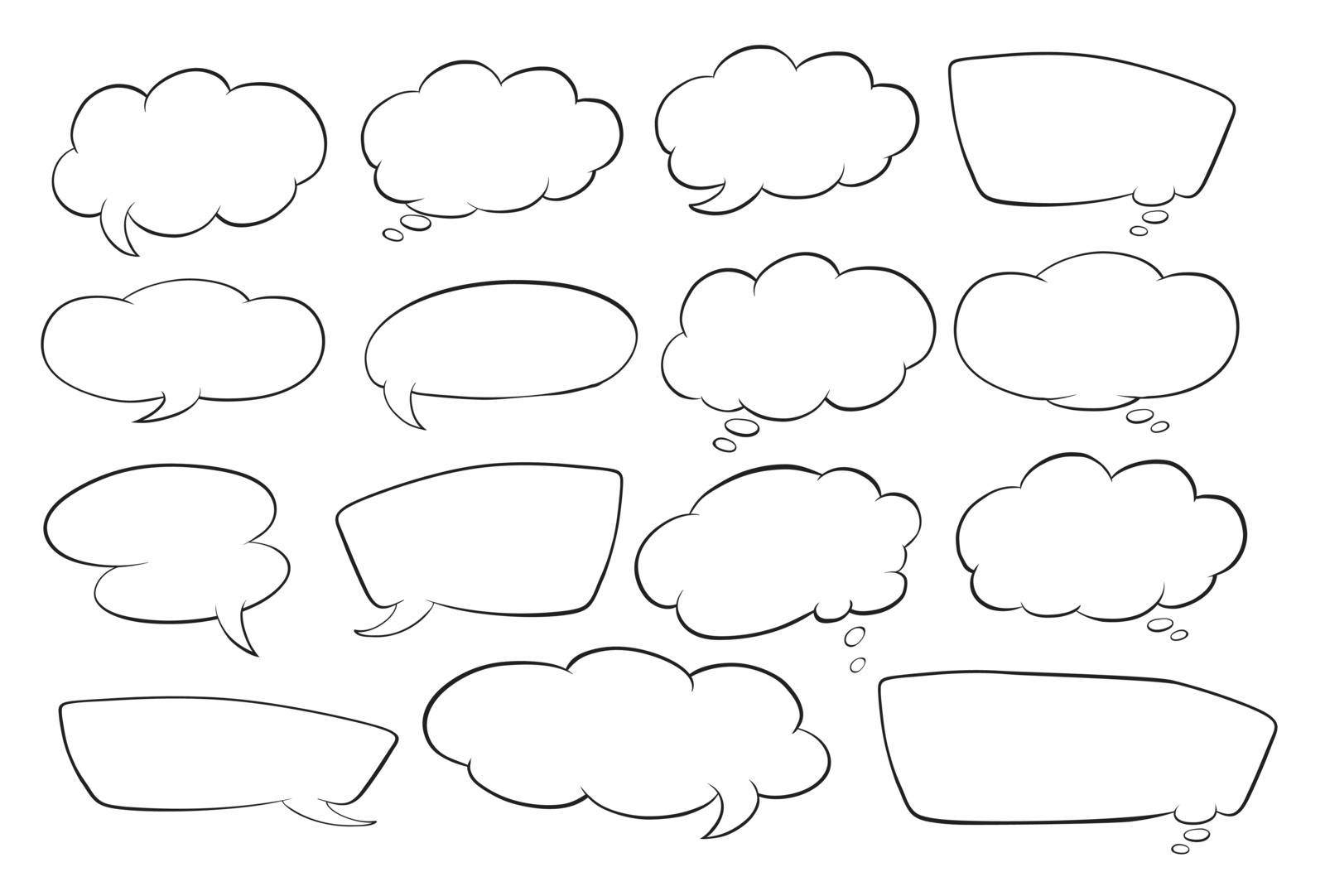 Various shapes of speech bubbles by iimages