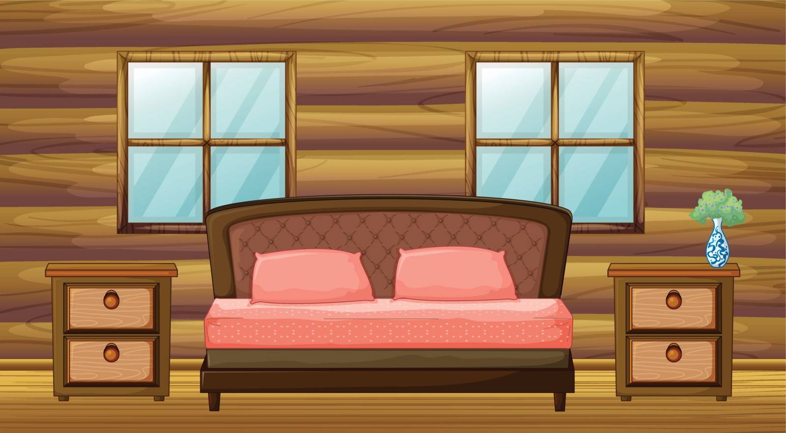 Illustration of an organized bedroom