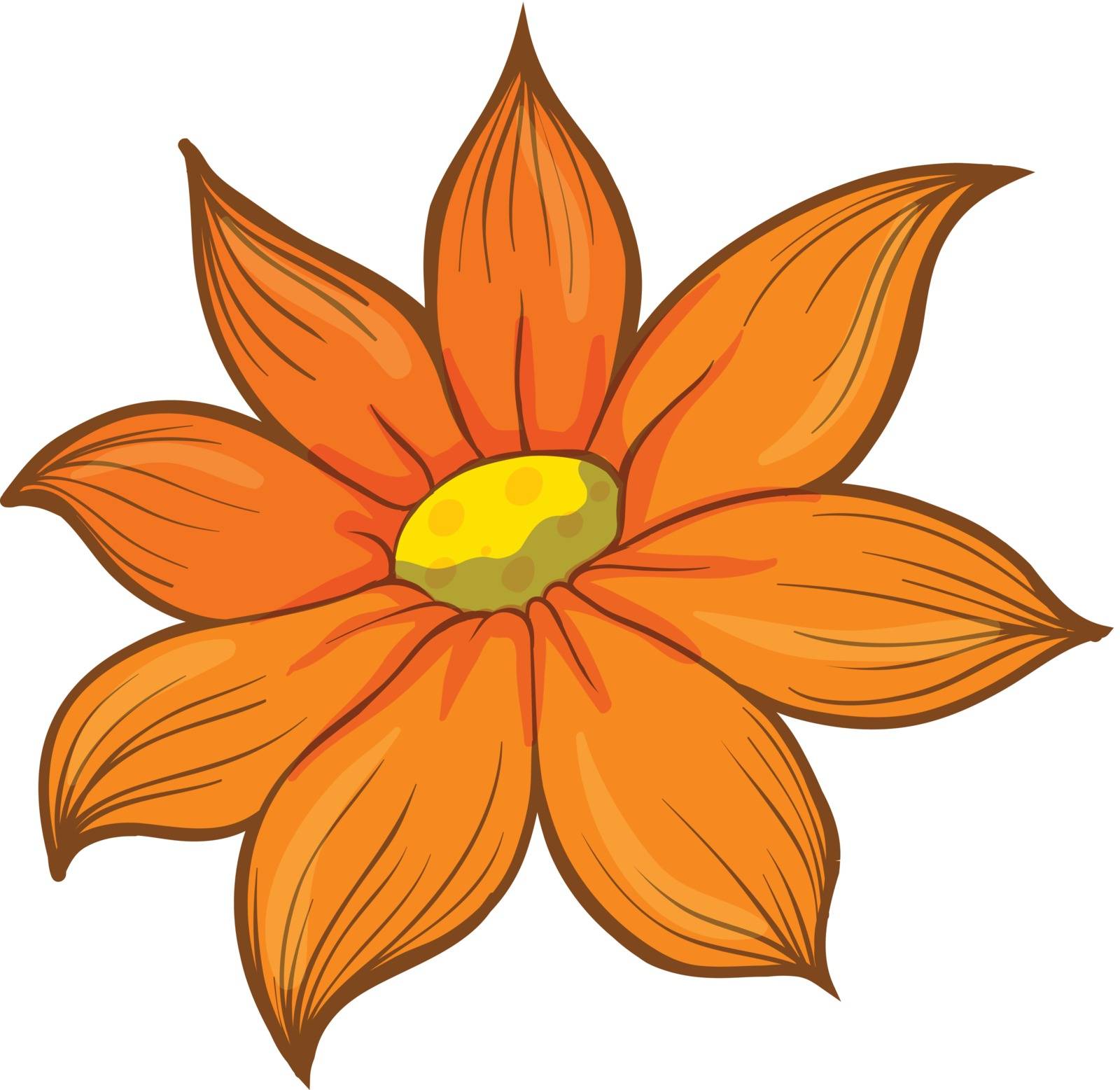 Illustration of a flower on a white background