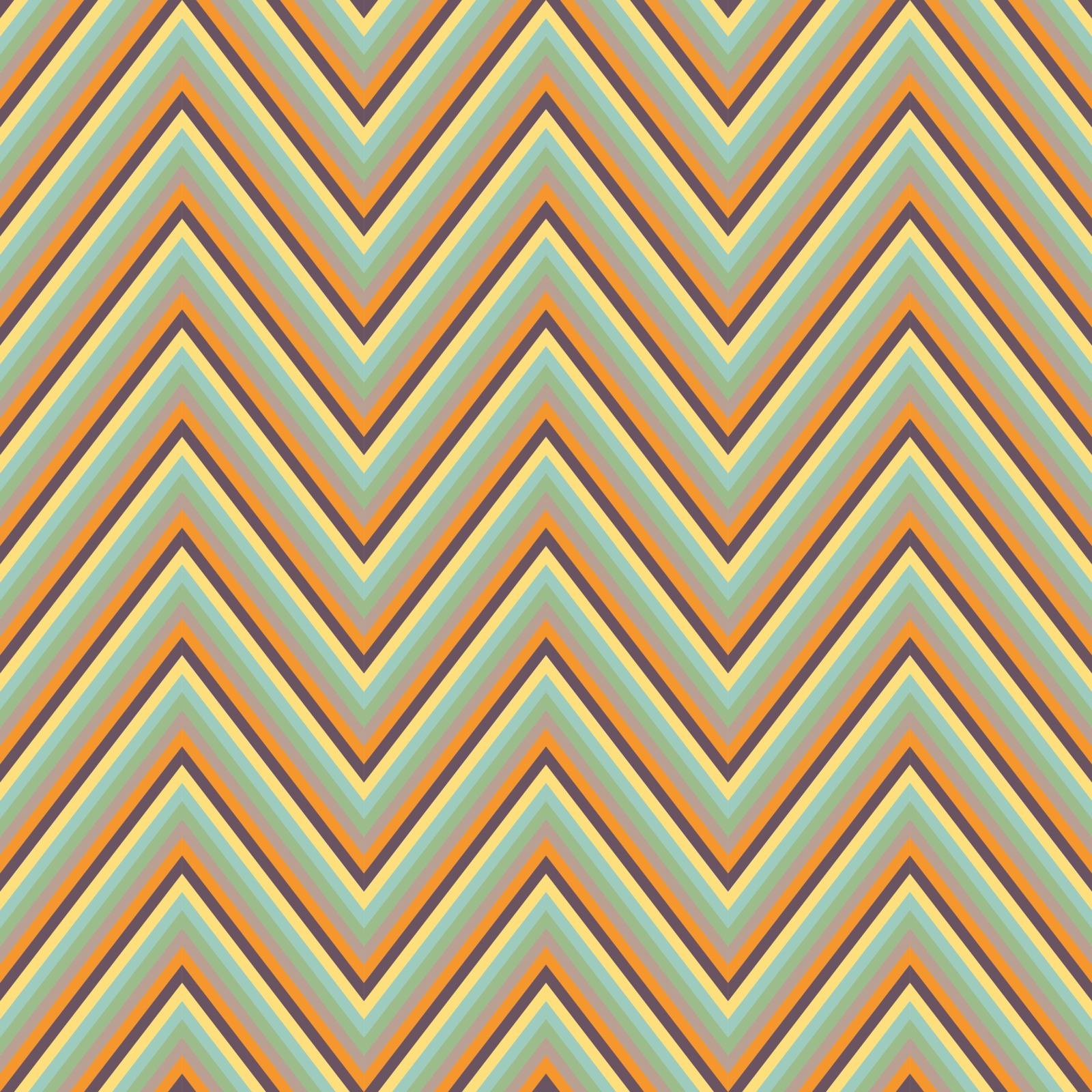 Abstract seamless retro zigzag ornament. Use as pattern fill
