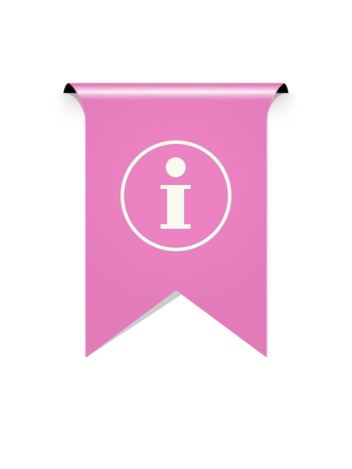The pink ribbon with info pictogram by madtom