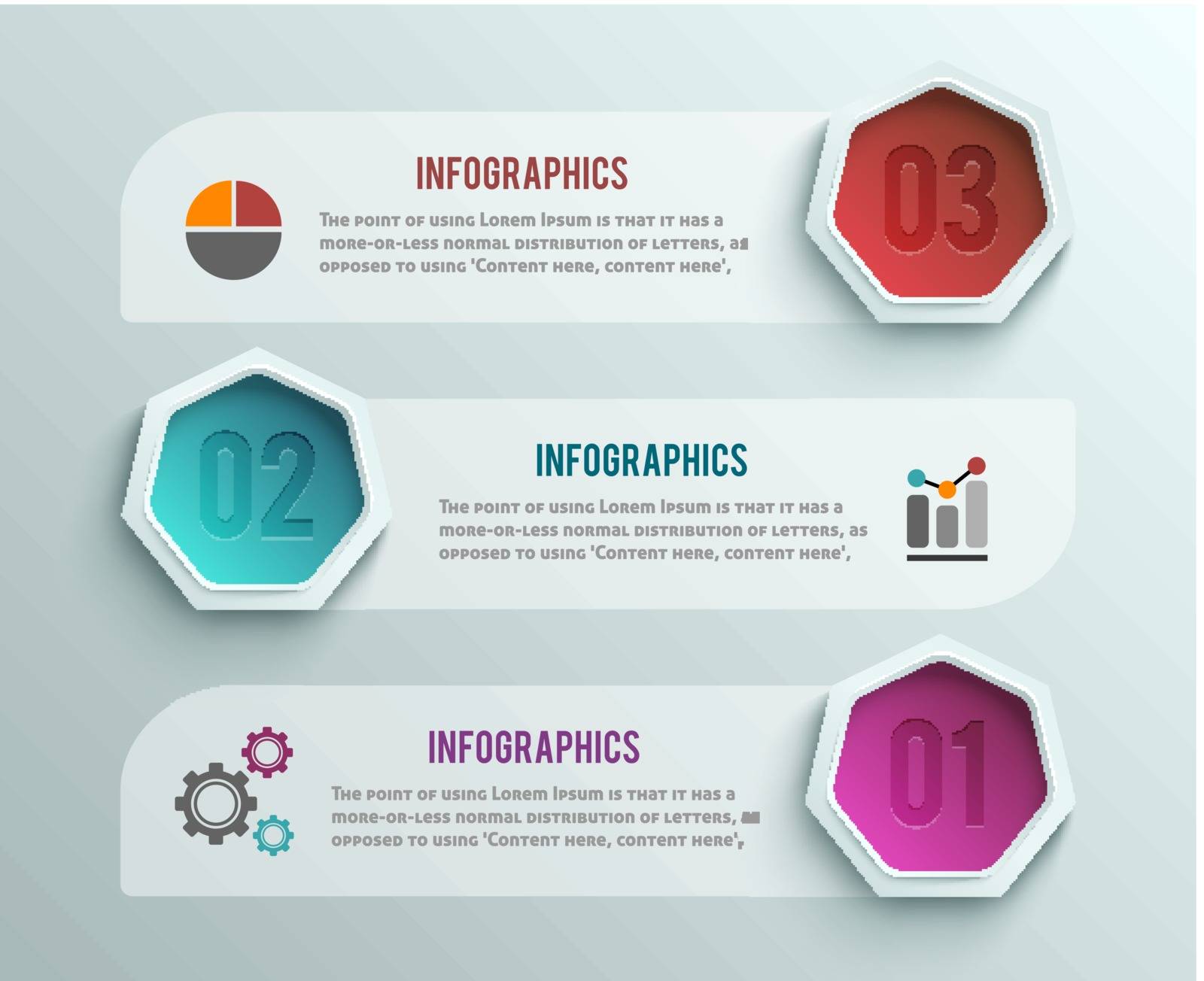Business infographics banner origami style by robuart