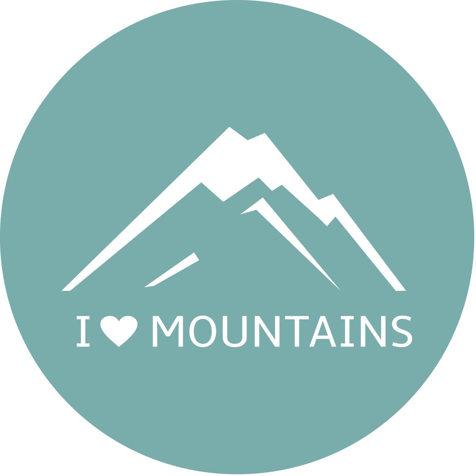 Mountains  icon, vector, sign, symbol, abstract, isolated, rock