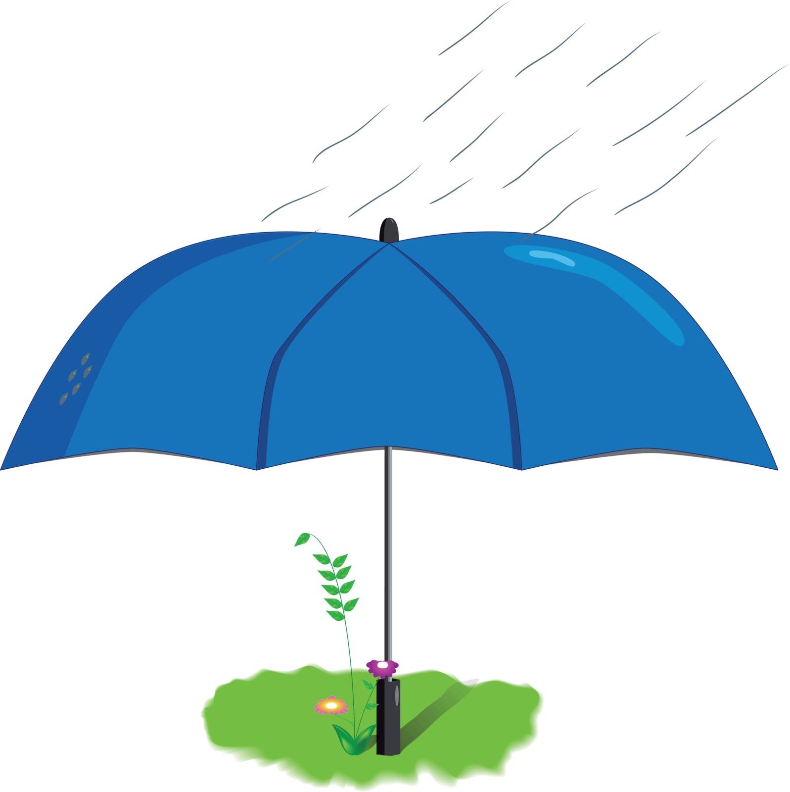 flower under an umbrella, vector for your design