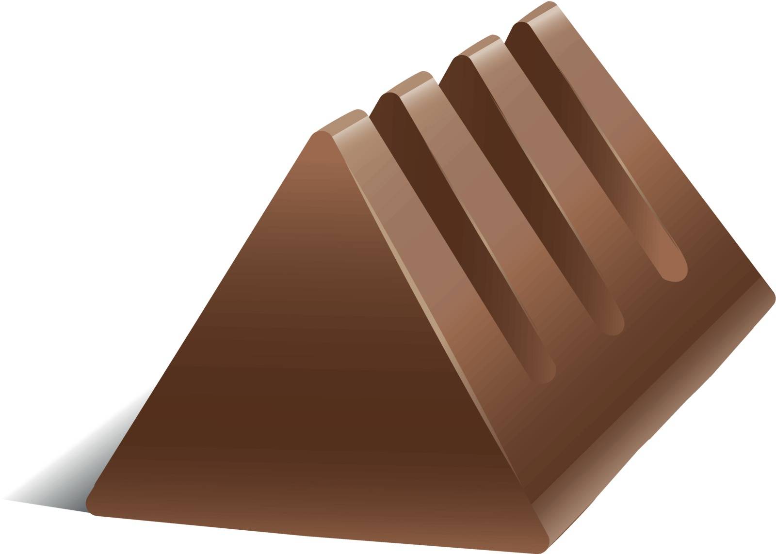 illustration of a chocolate on a white background