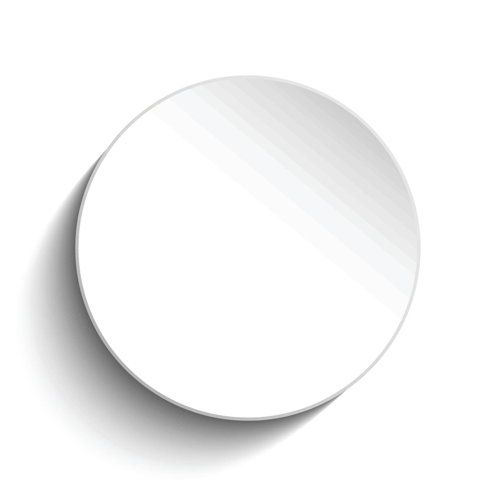 Vector - White Circle Button on White Background