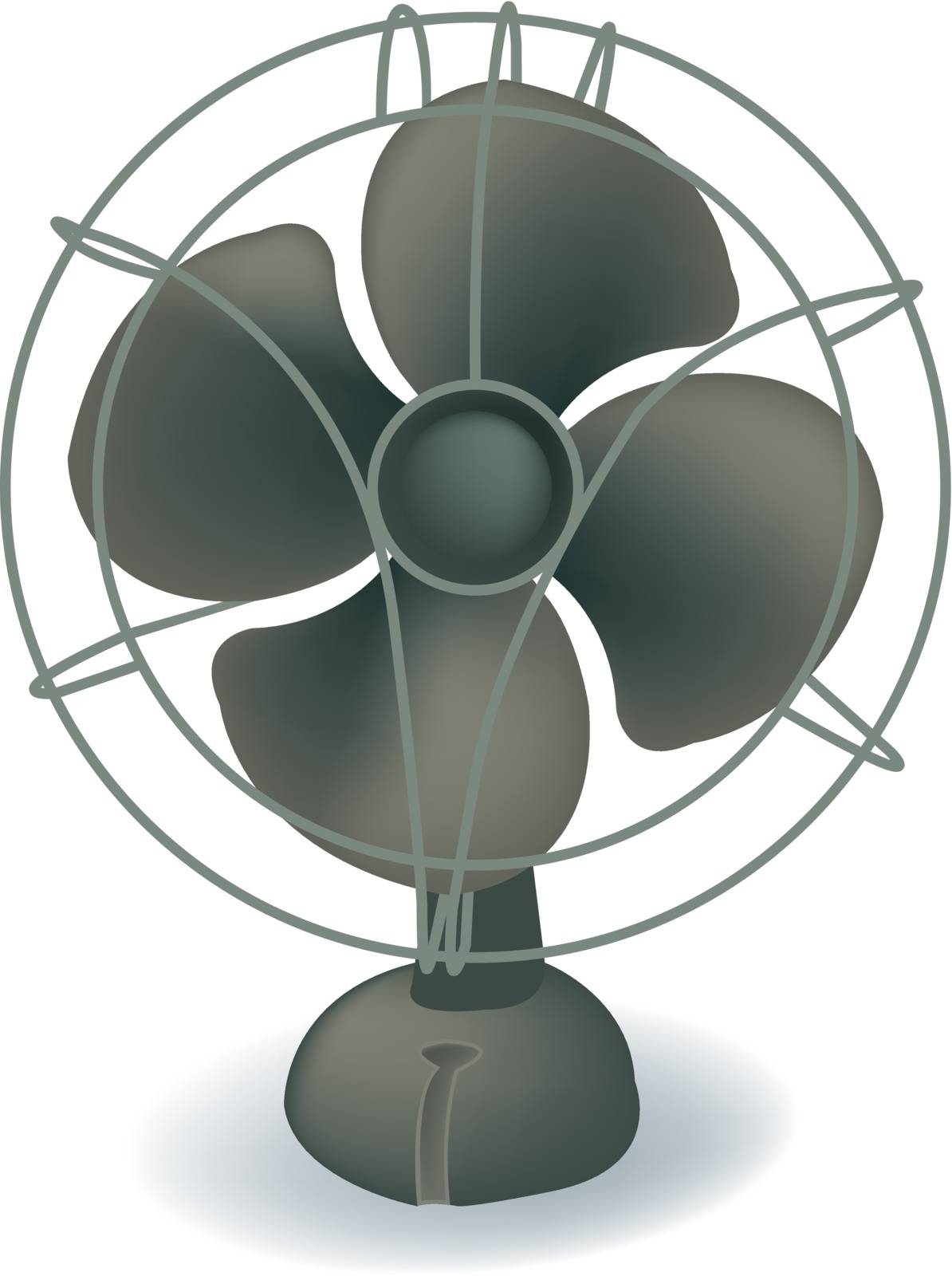 Retro Electric Fan Vector by attaphong