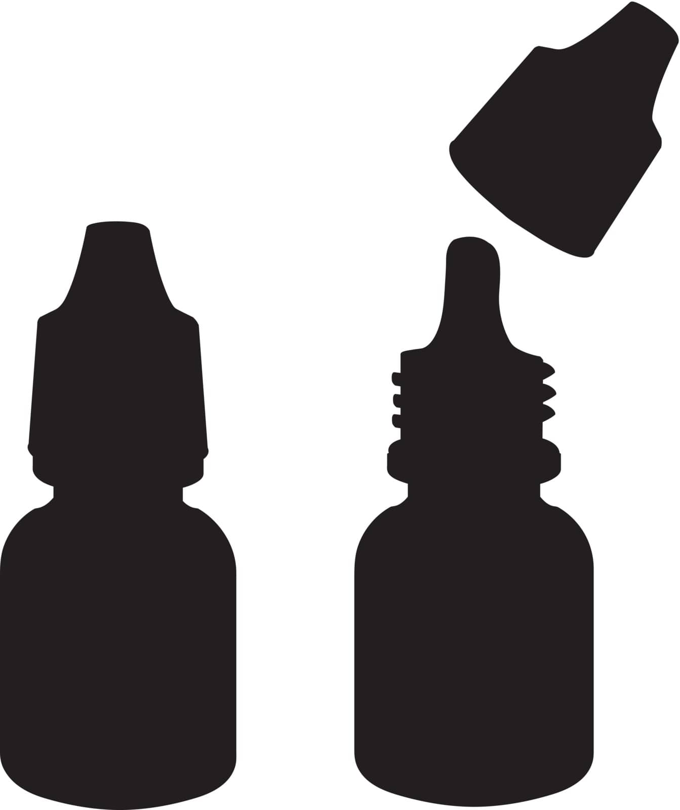 Eye drops  silhouette  vector by attaphong