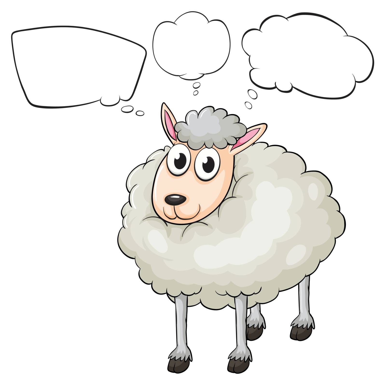 Illustration of a lamb with empty callouts on a white background