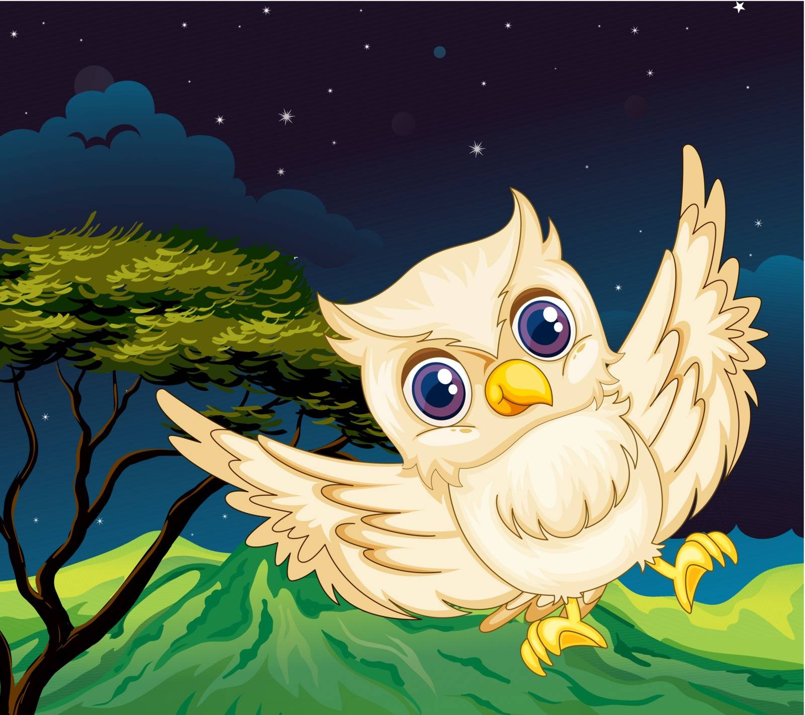 Illustration of a nocturnal creature