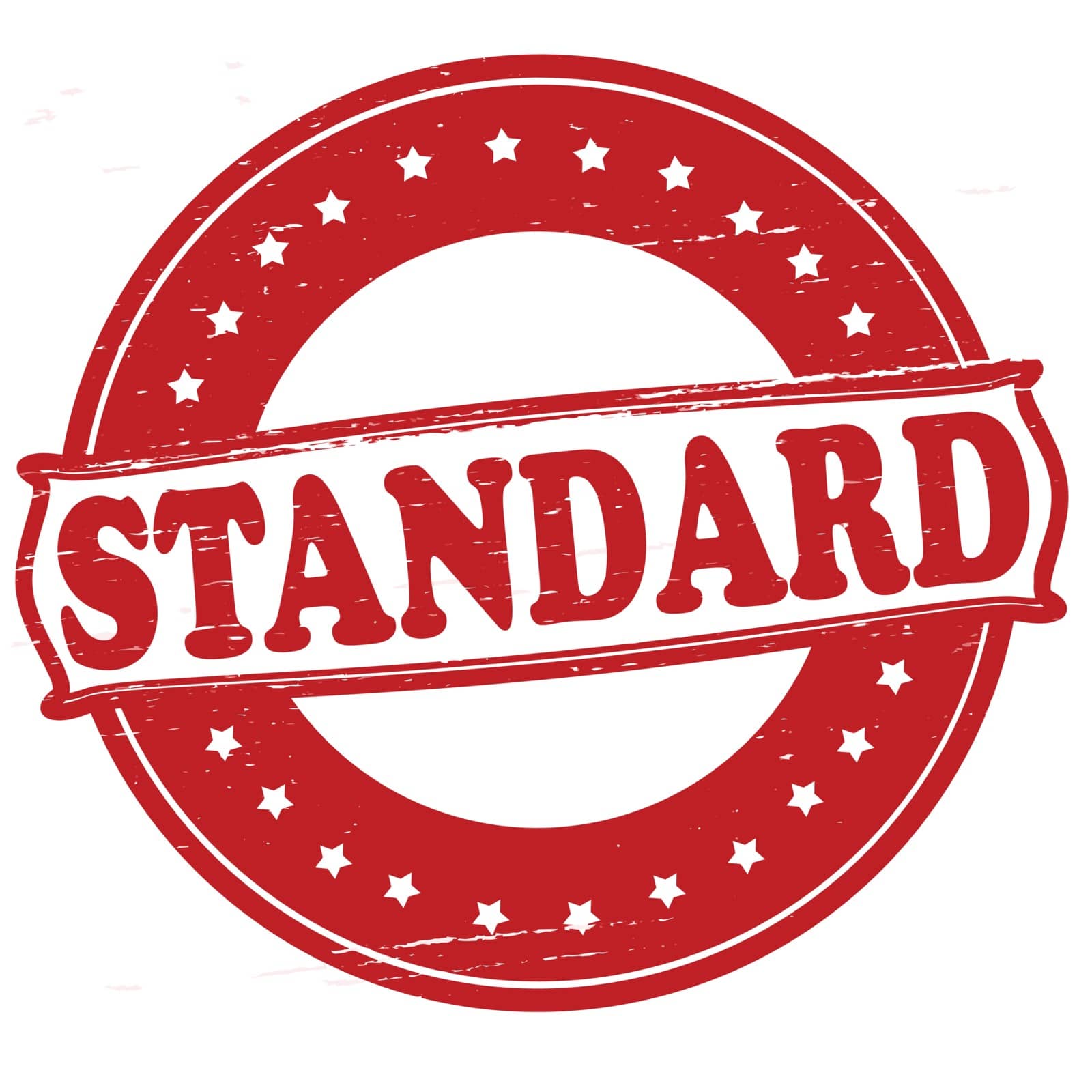 Stamp with text standard inside, vector illustration