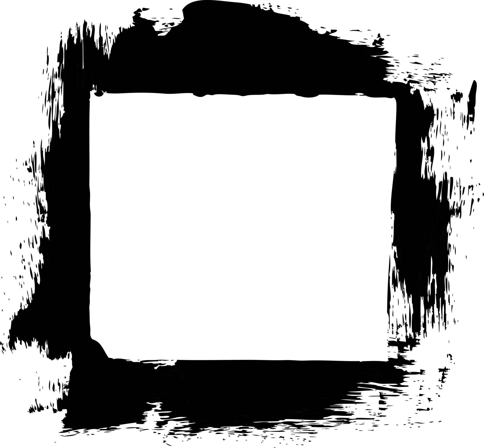 Black Frame, Isolated On White Background, Vector Illustration