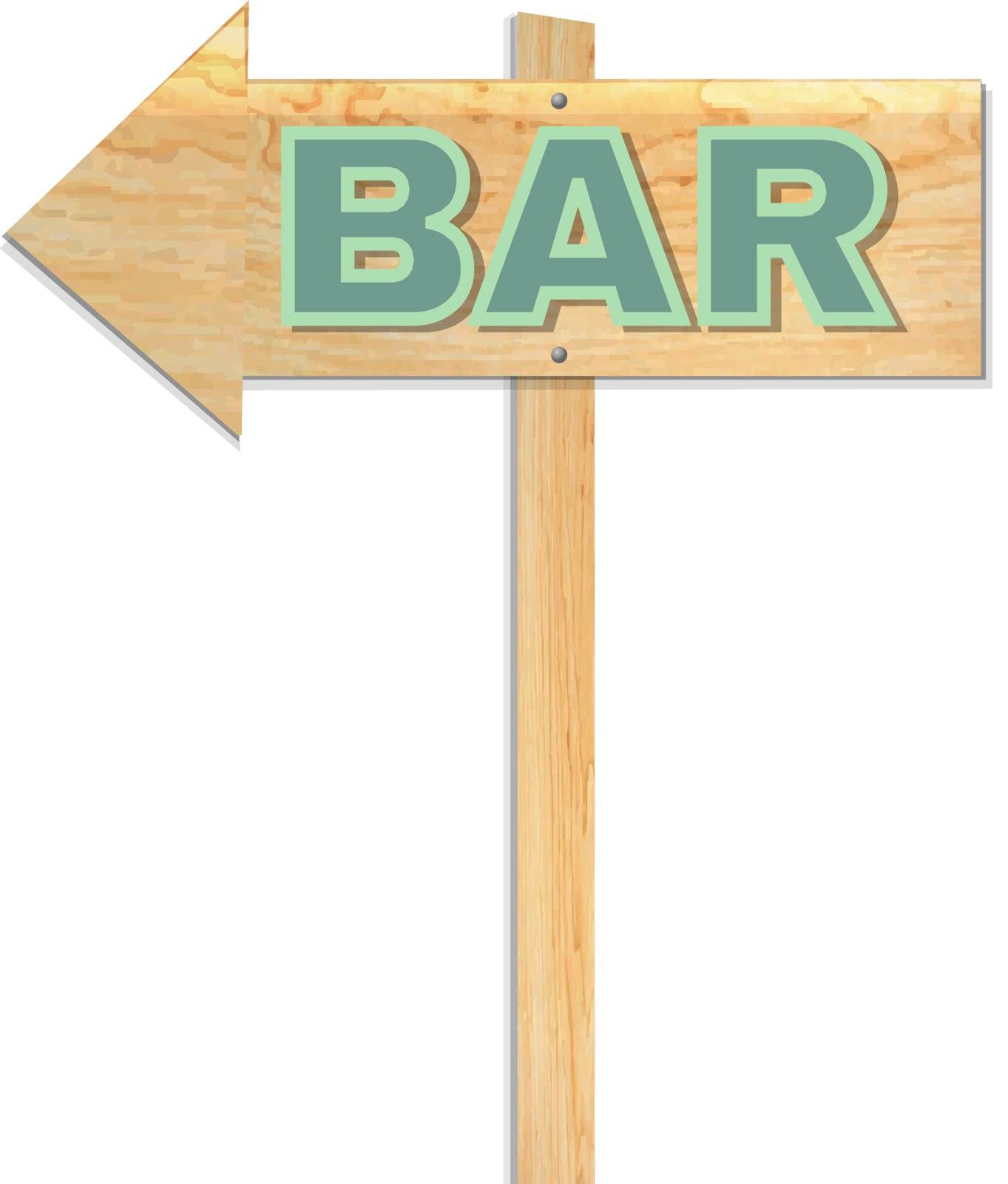 Beach Bar Sign, Vector Illustration