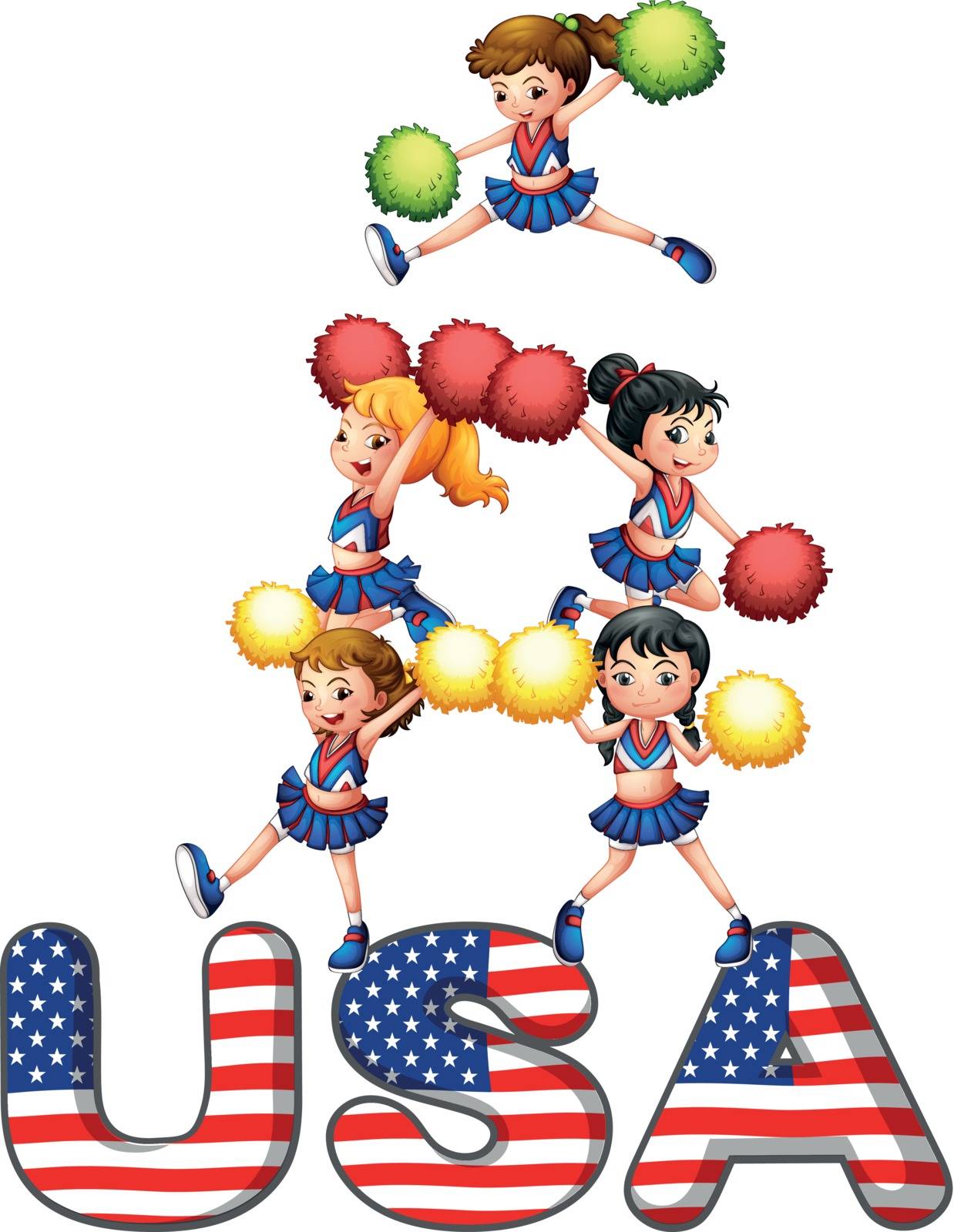 The USA cheering squad by iimages