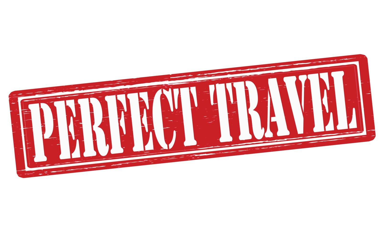 Stamp with text perfect travel inside, vector illustration