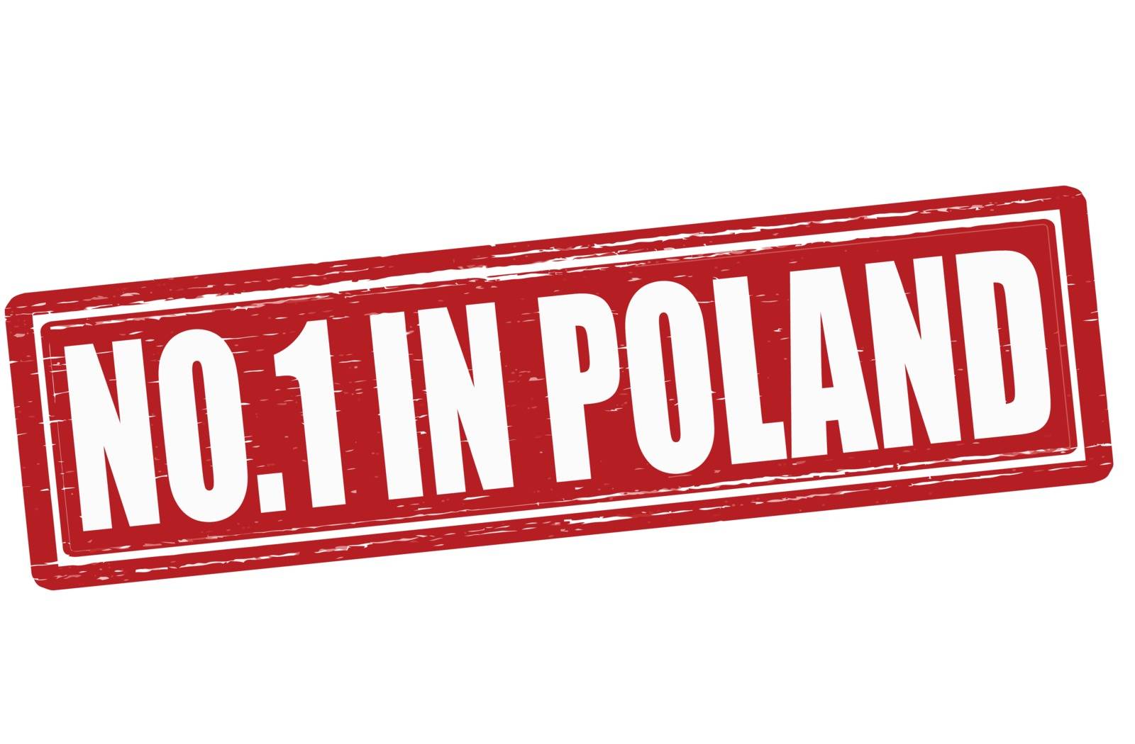 Stamp with text no one in Poland inside, vector illustration