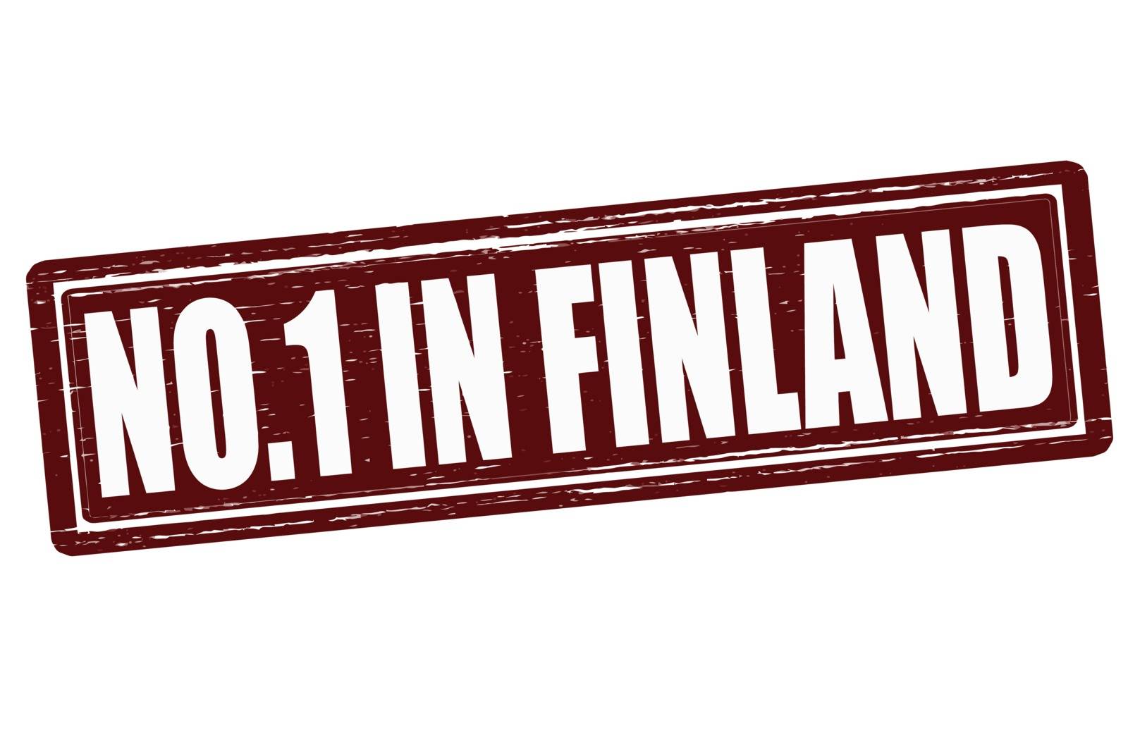 Stamp with text no one in Finland inside, vector illustration