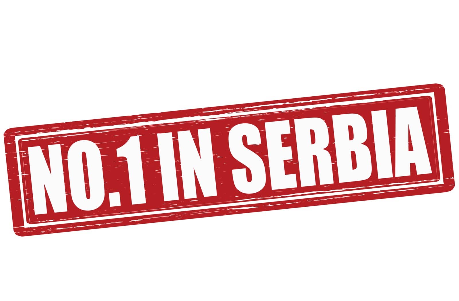 Stamp with text no one in Serbia inside, vector illustration