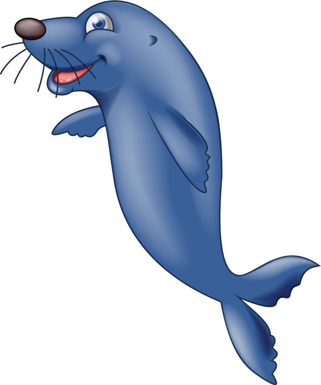 Vector Illustration Of Seal cartoon