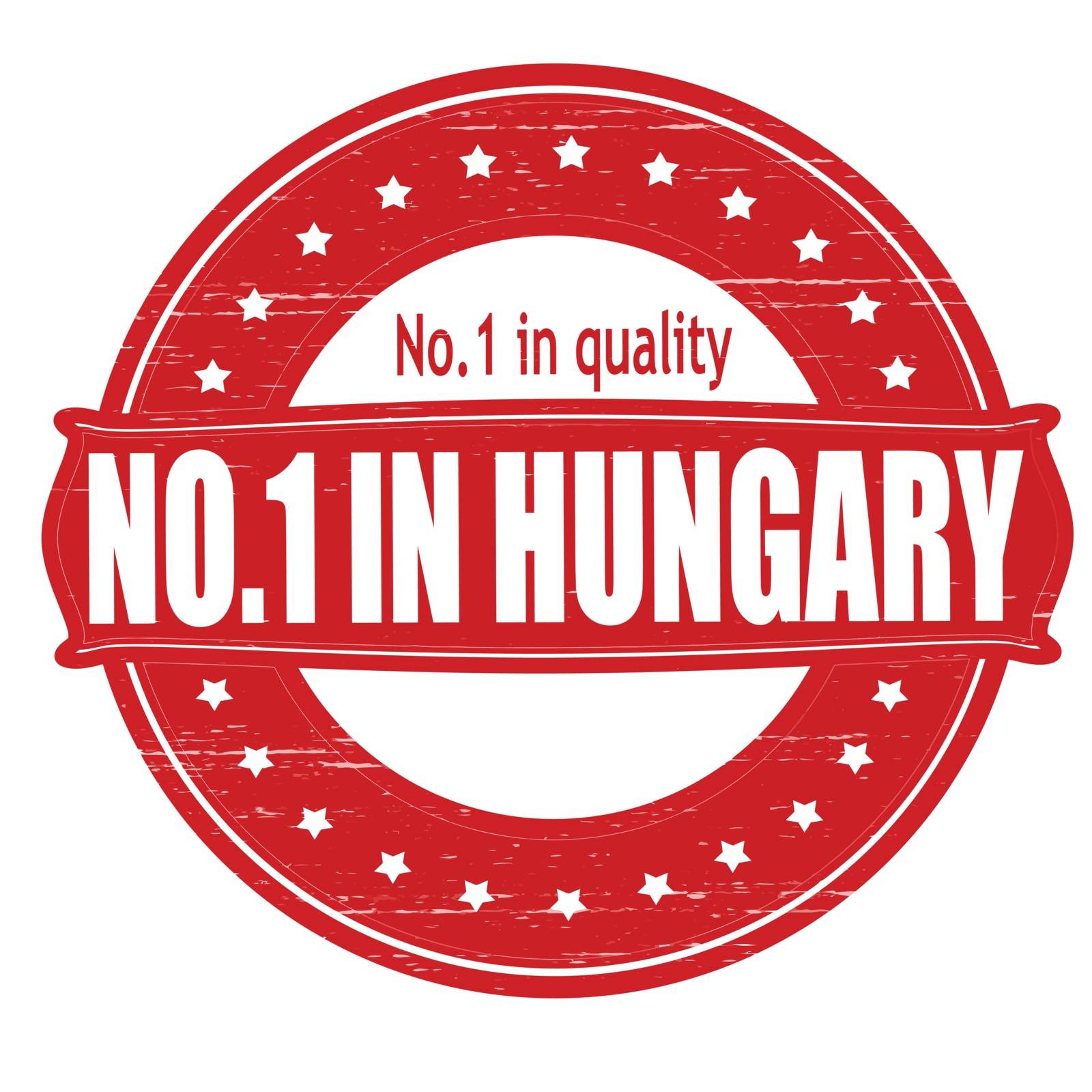 Stamp with text no one in Hungary inside, vector illustration 