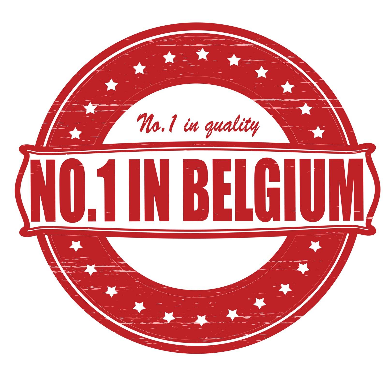 Stamp with text no one in Belgium inside, vector illustration 
