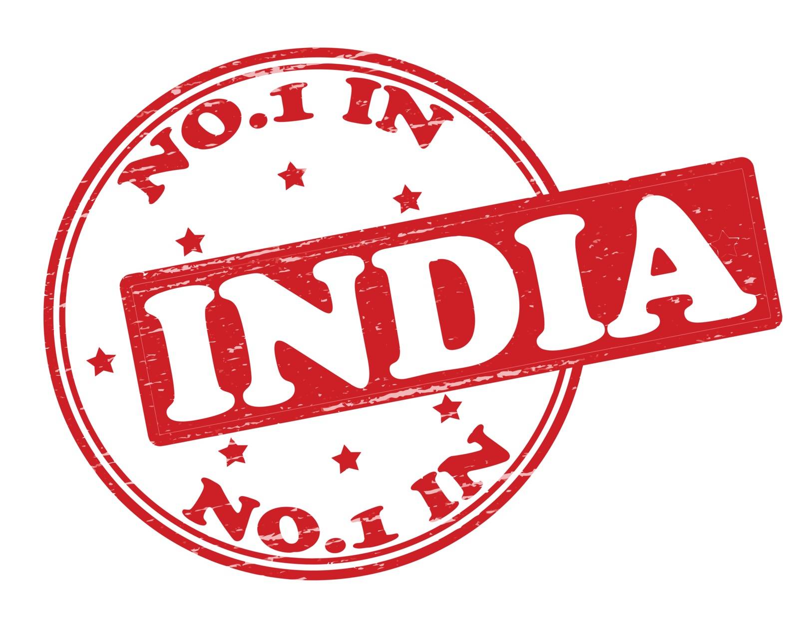 Stamp with text no one in India inside, vector illustration 