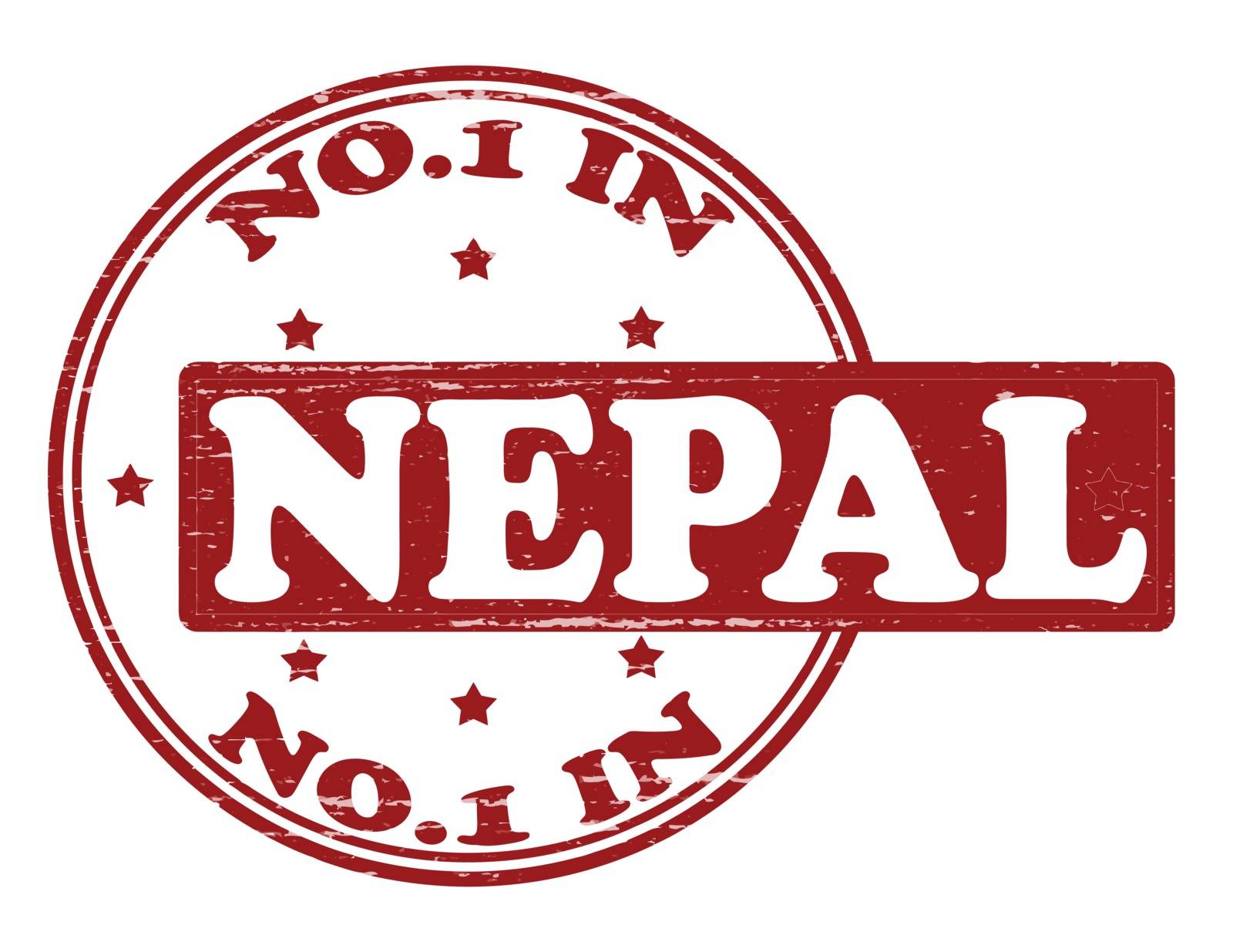 Stamp with text no one in Nepal inside, vector illustration 