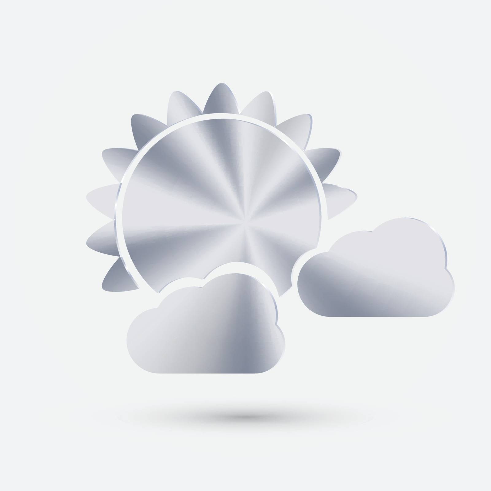 steel icon, sun behind the cloud by LittleCuckoo
