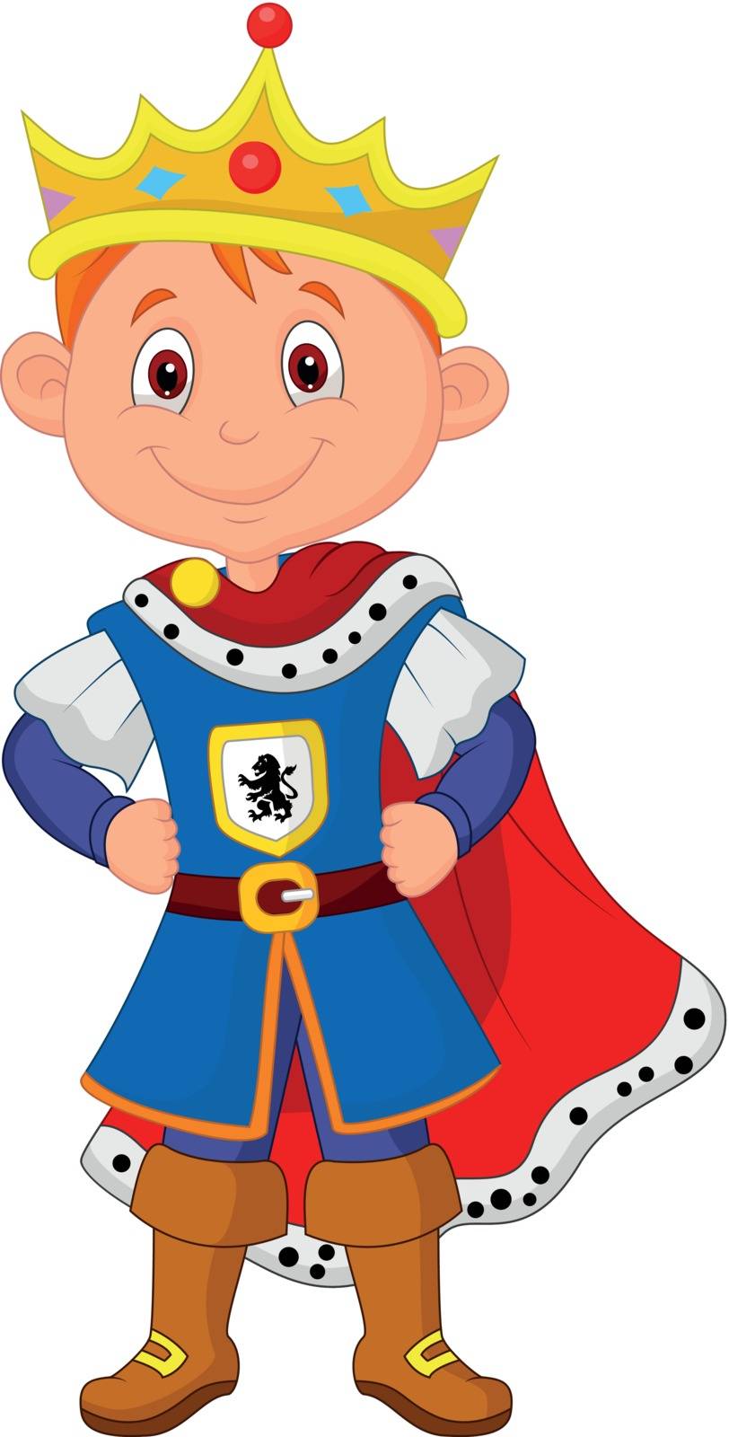 Vector Illustration Of Kid with king costume
