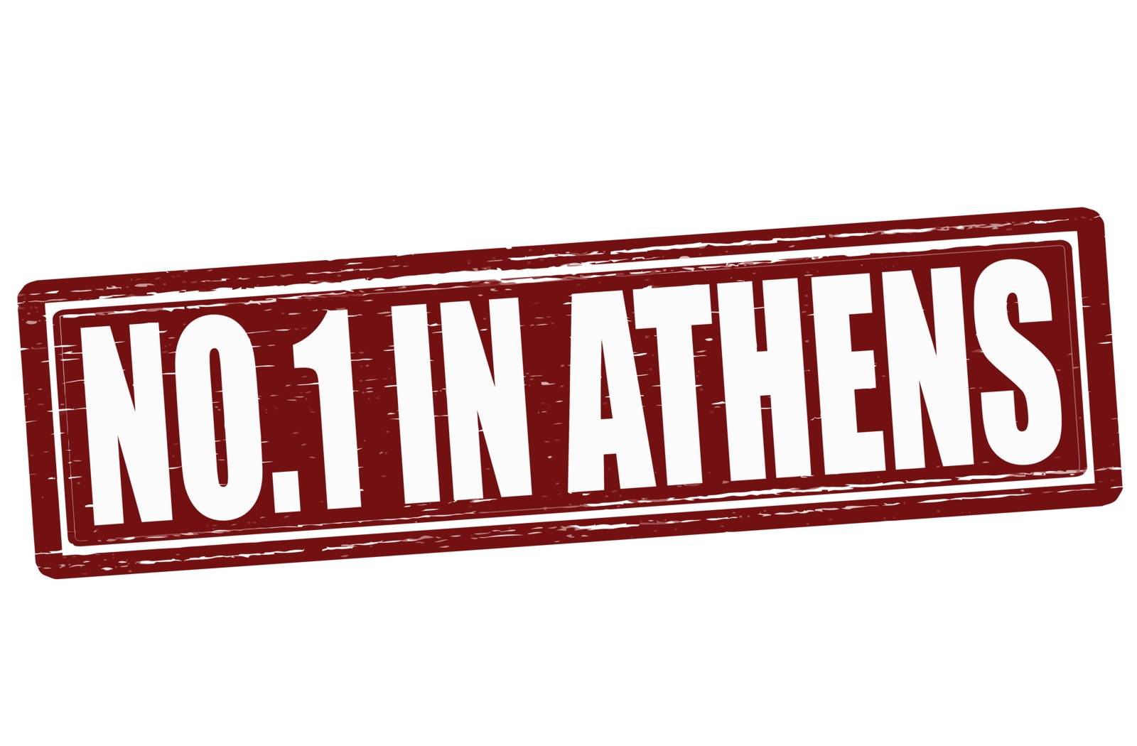 Stamp with text no one in Athens vector illustration