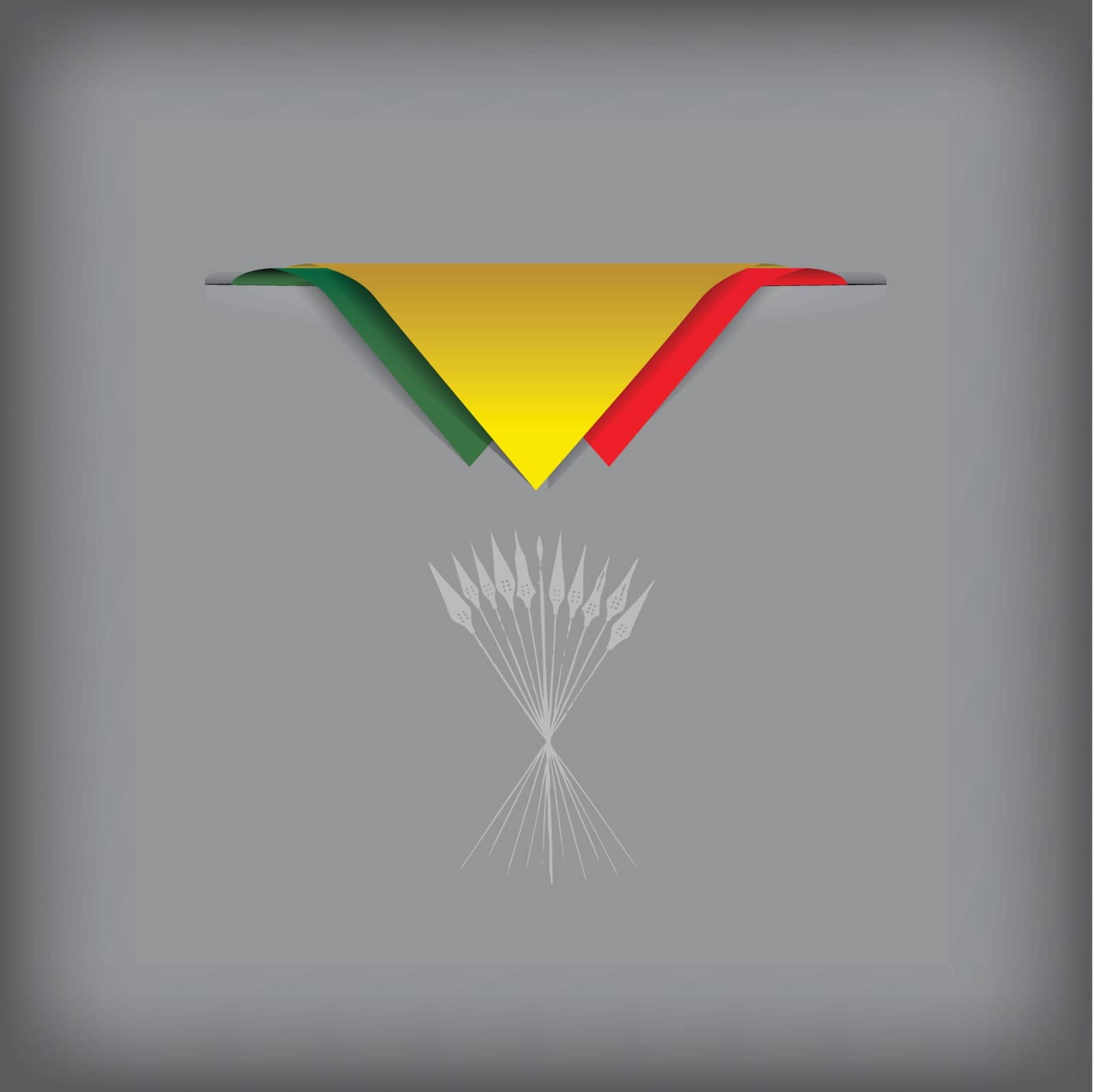 Symbolic flag Congo Republic by VIPDesignUSA