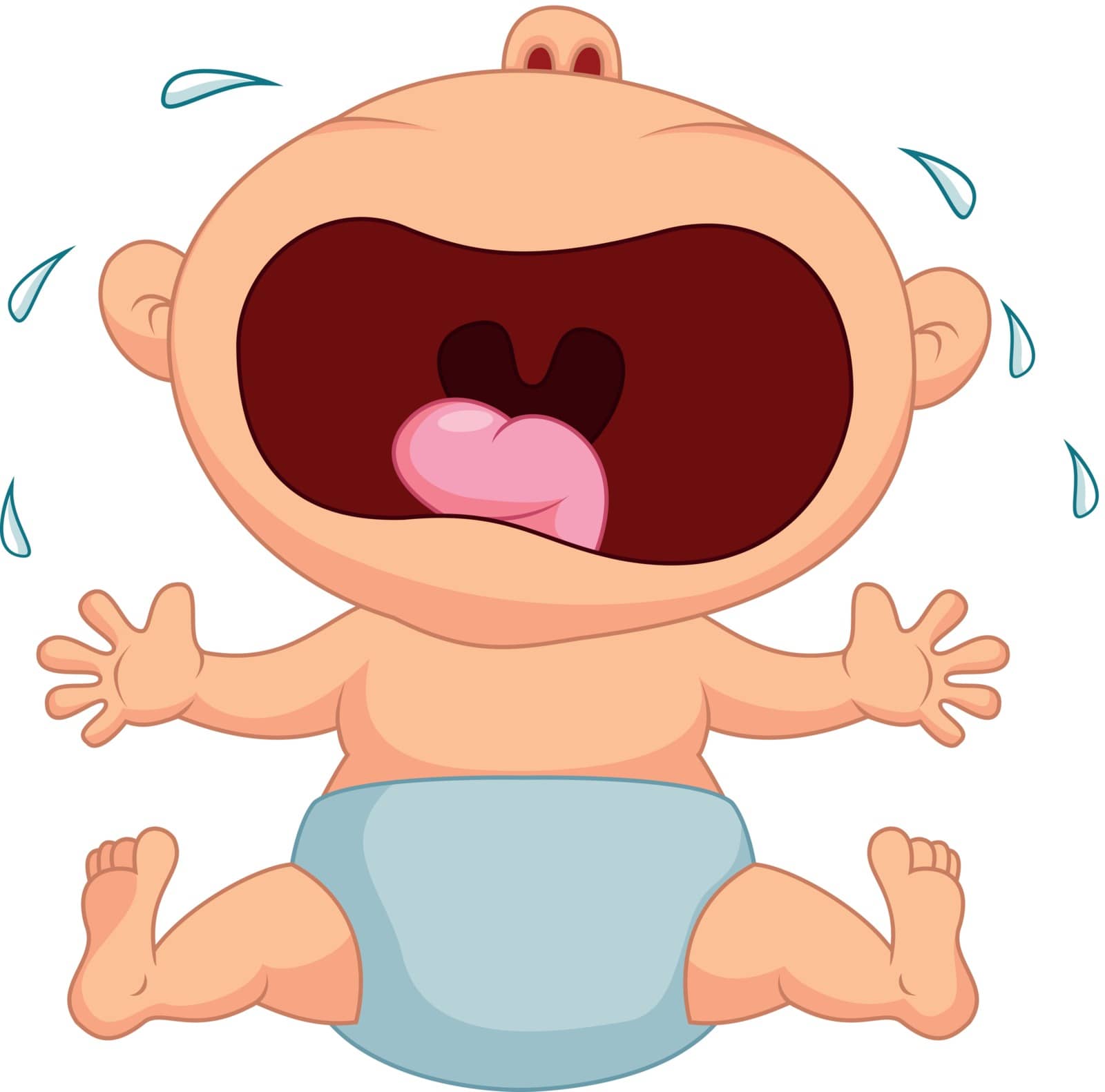 Vector illustration of Baby crying