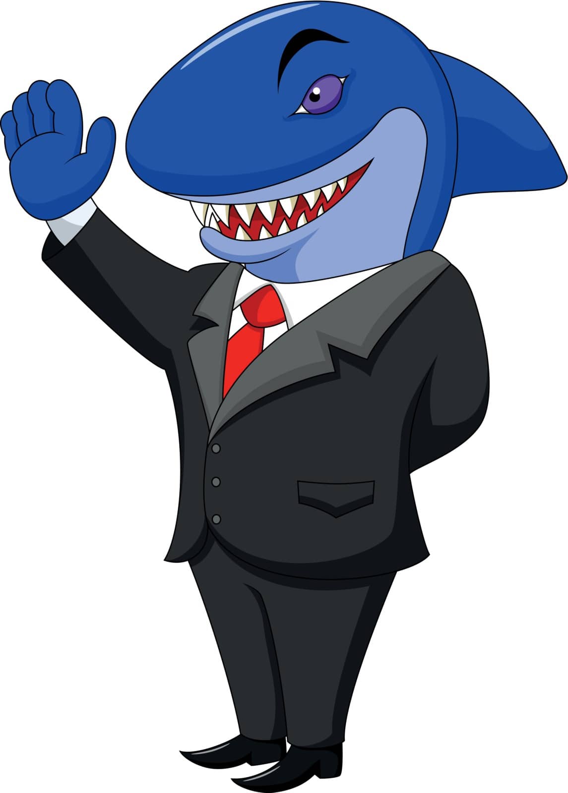 Vector illustration of Business shark