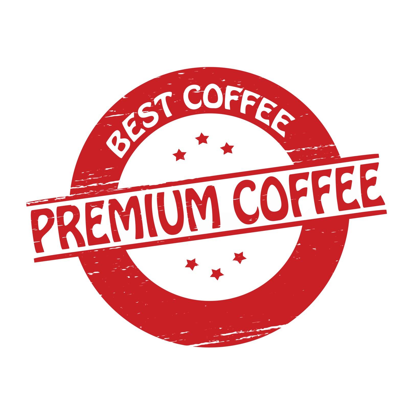 Stamp with text premium coffee inside, vector ilustration