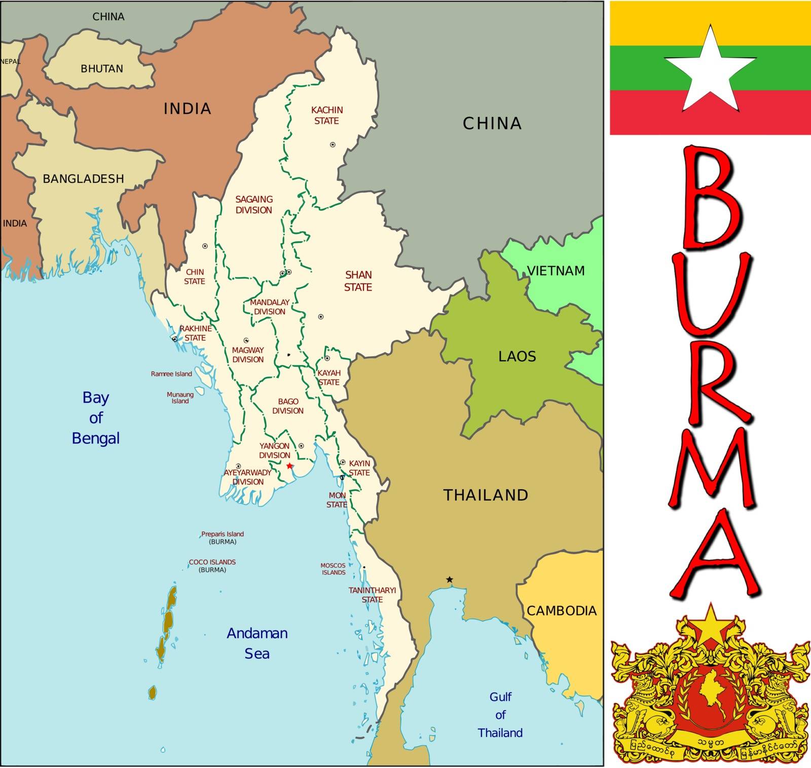 Burma divisions by JRTBurr