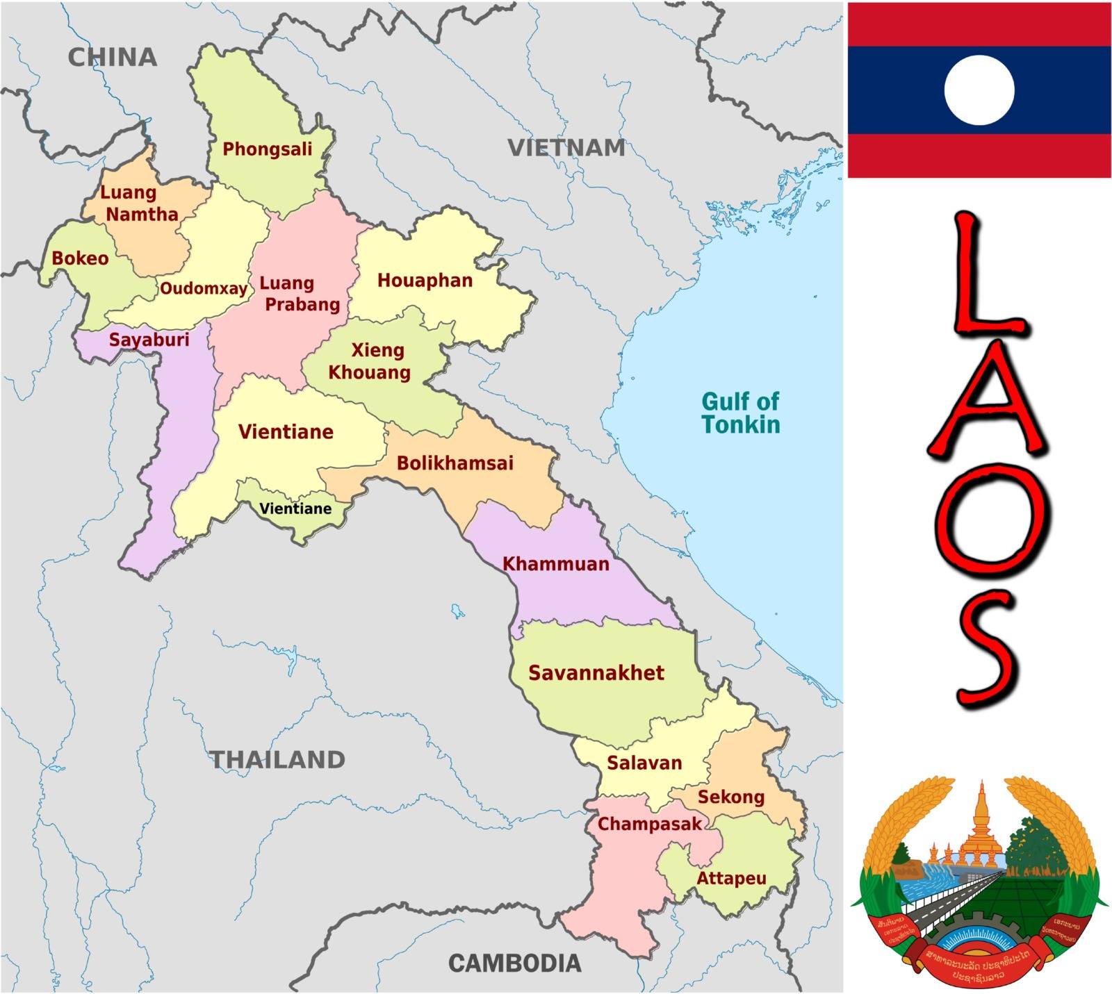 Laos divisions by JRTBurr