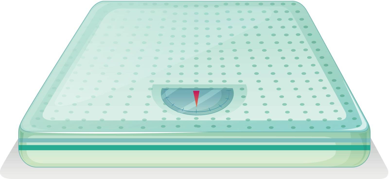 Illustration of a weighing scale on a white background