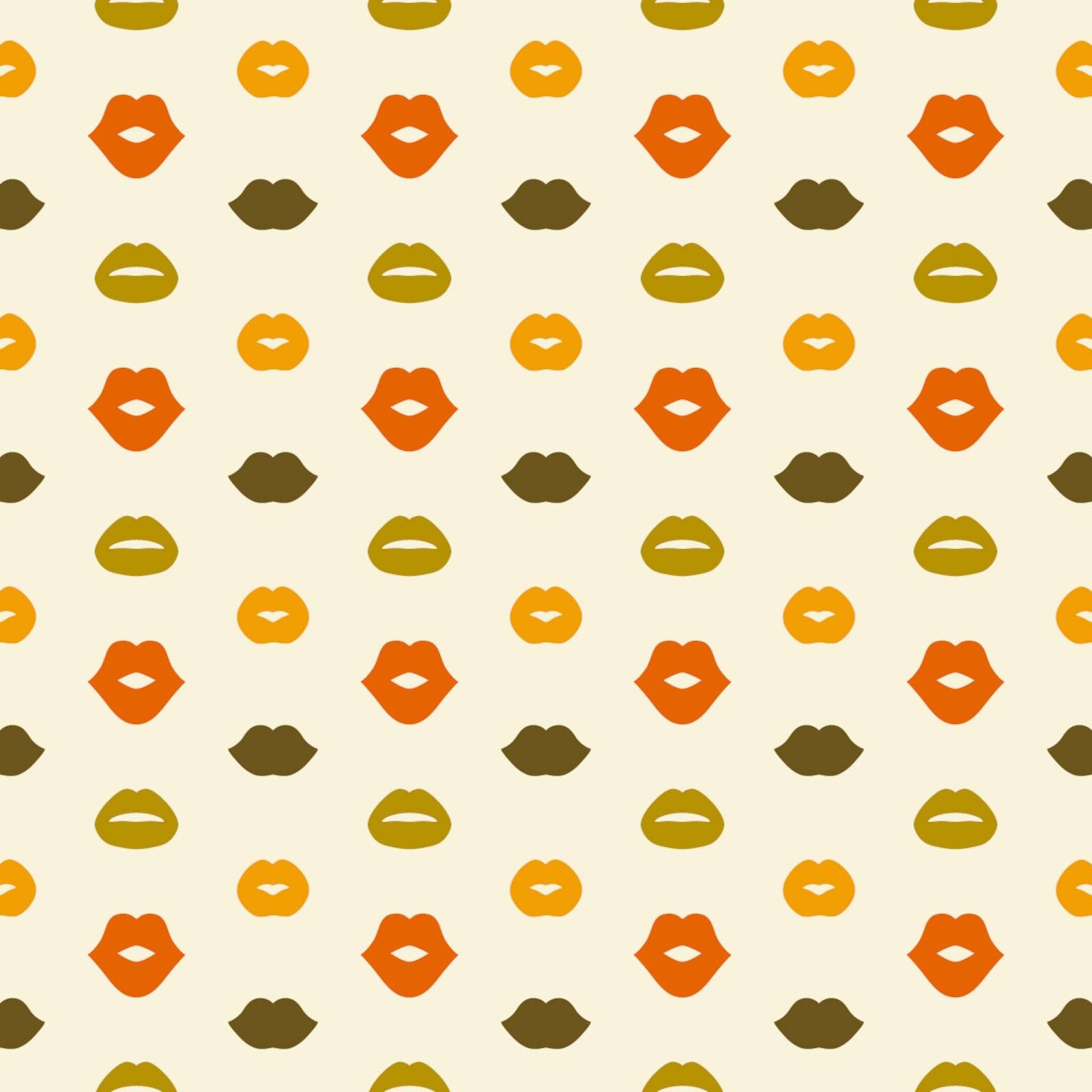 Lips Vector Seamless Pattern by Olka