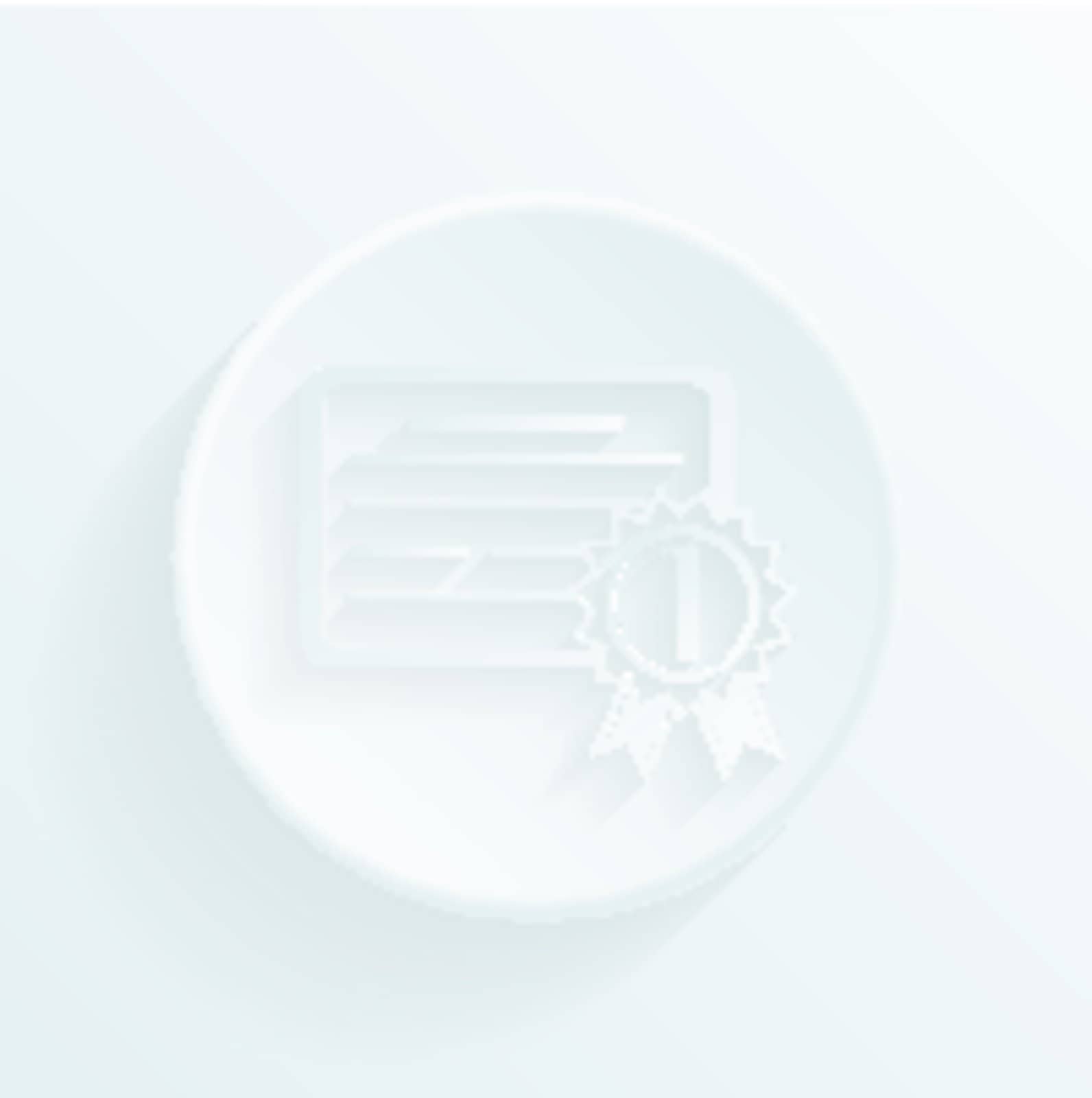 circle white paper icon with a long shadow.  diploma for the first place