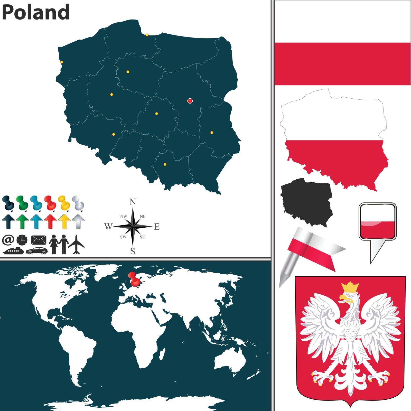 Map of Poland by sateda
