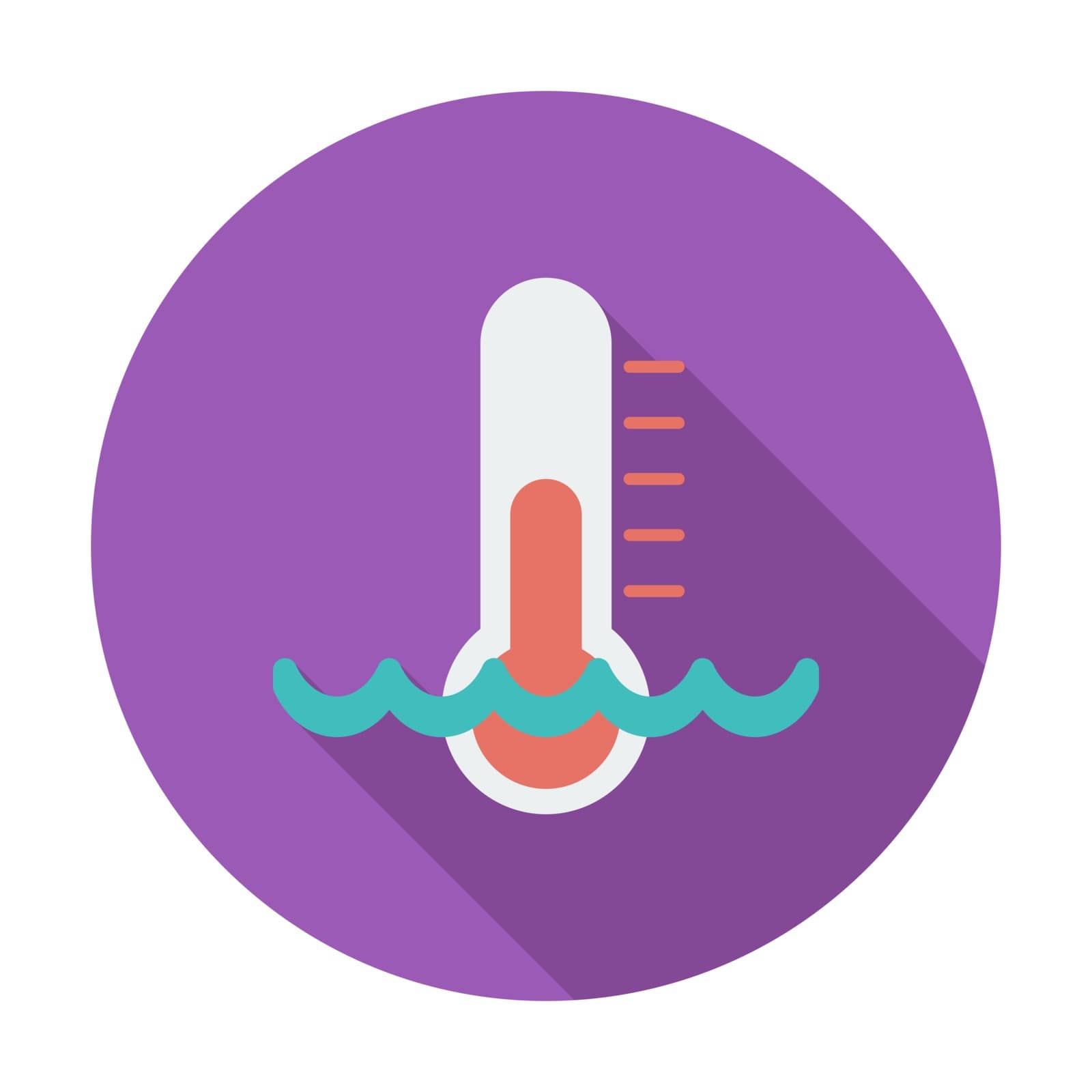 Thermometer. Single flat color icon. Vector illustration.