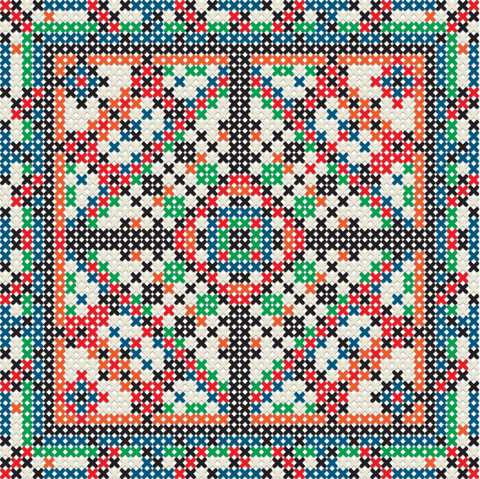 Decorative knit tile, seamless pattern