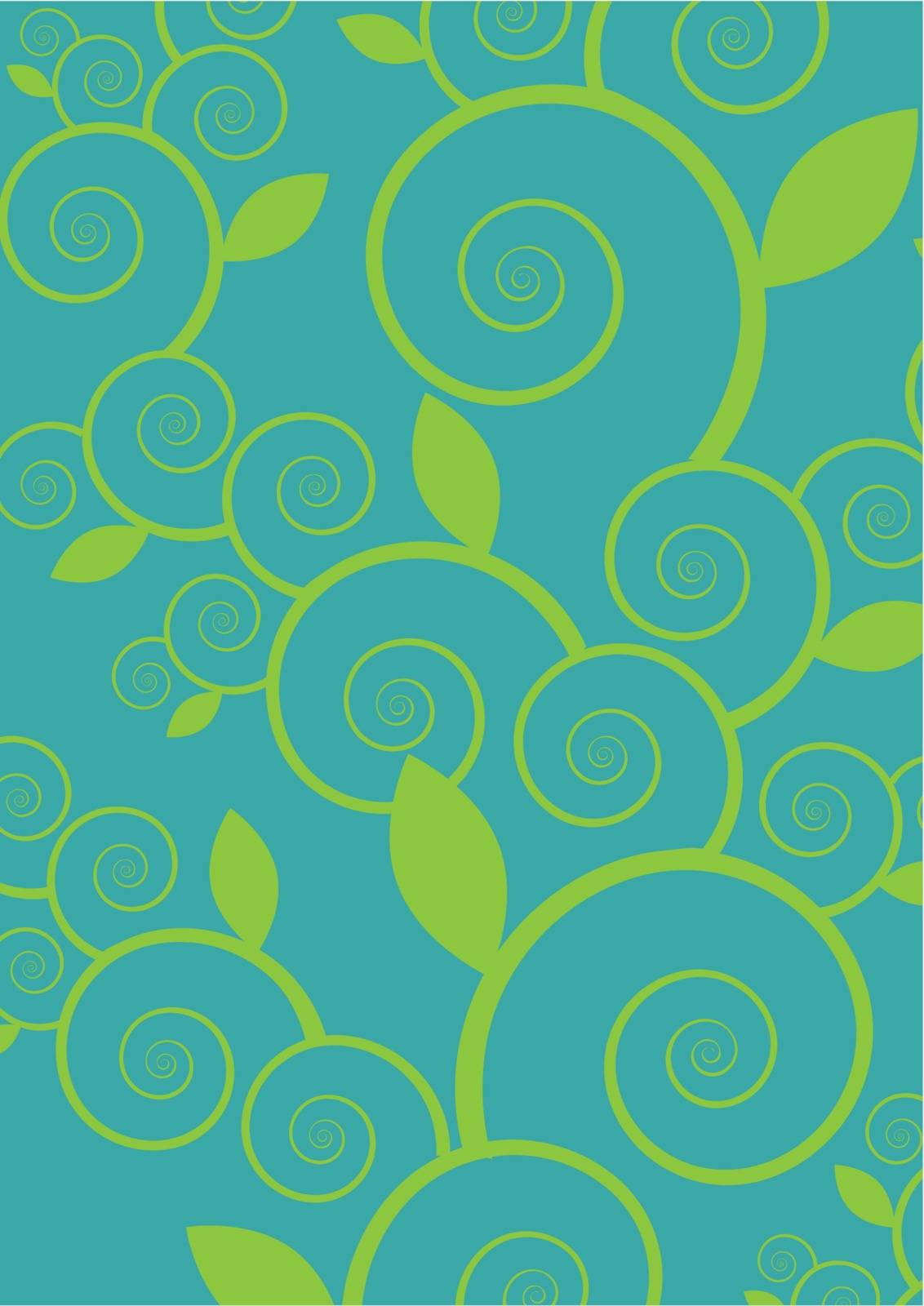 Vintage pattern with green colour background