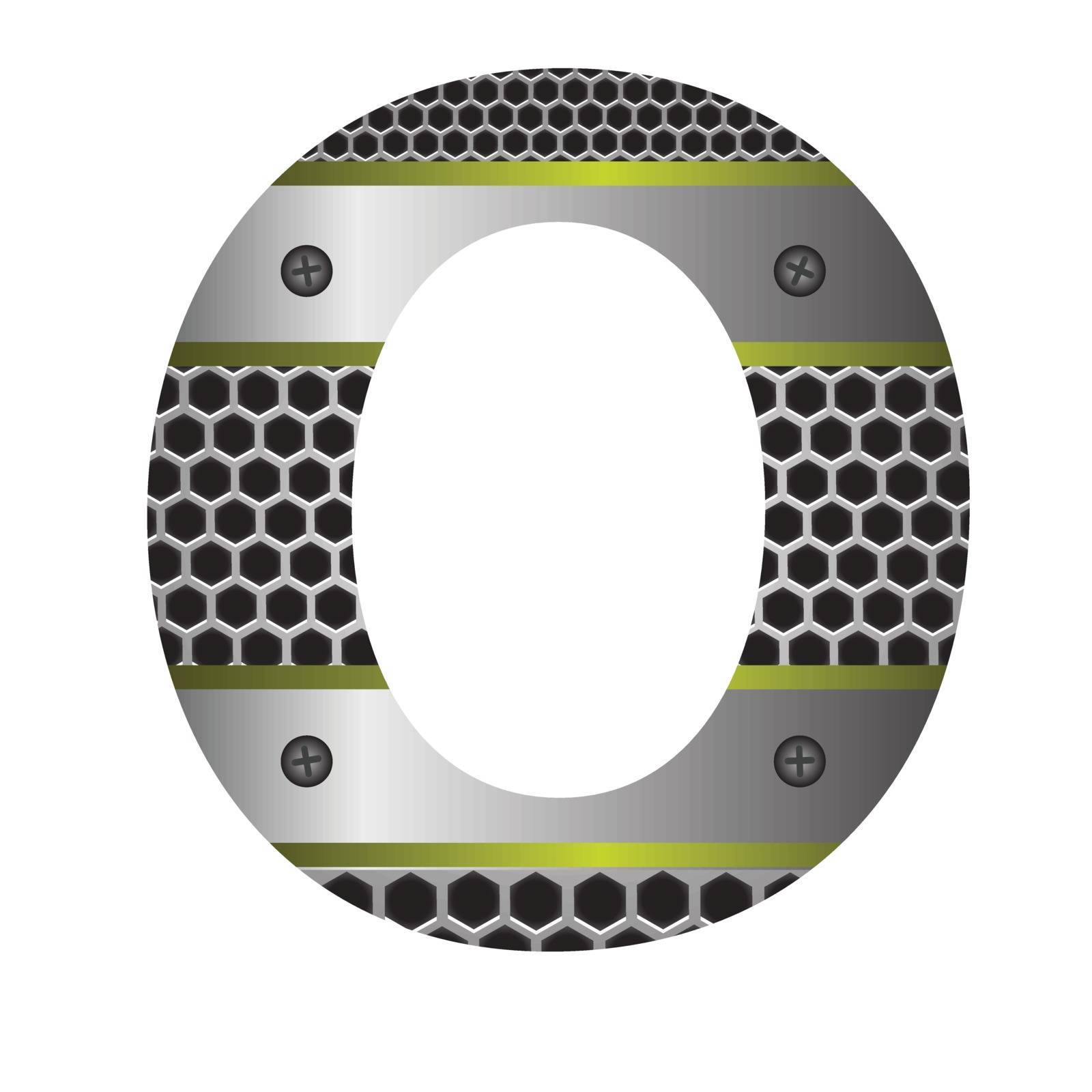 perforated metal letter O by valeo5