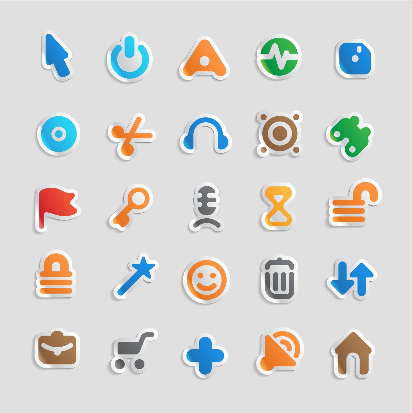 Sticker icons for interface by ildogesto
