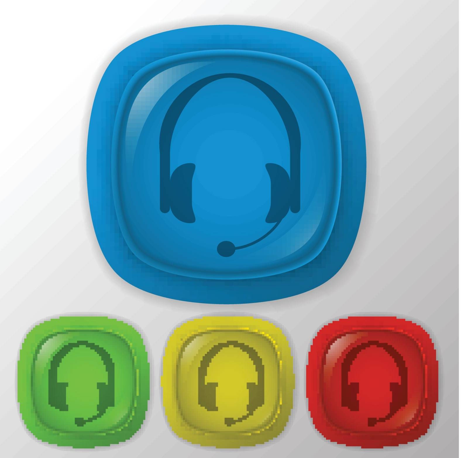 customer support avatar, headphone