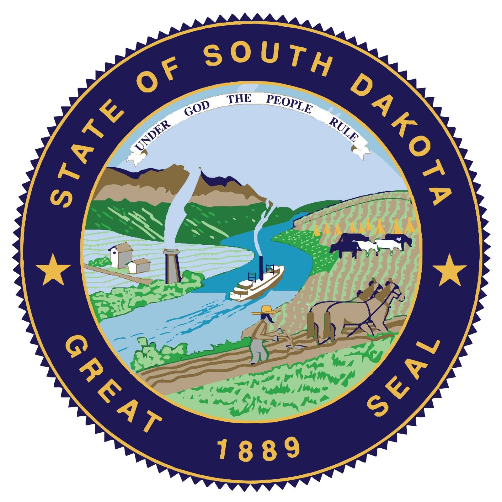 Great Seal of South Dakota by Bigalbaloo