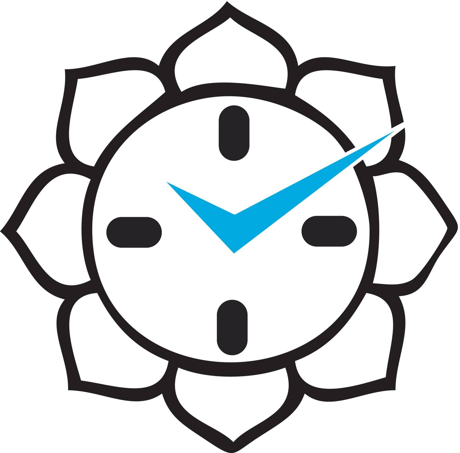 Clock with Buddhist lotus by shawlinmohd